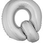 Grote folie ballon letter Q Zilver