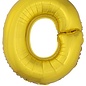Grote folie ballon letter O Goud