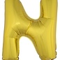Grote folie ballon letter N Goud