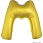 Grote folie ballon letter M Goud