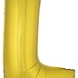 Grote folie ballon letter L Goud
