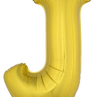 Grote folie ballon letter J Goud