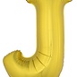 Grote folie ballon letter J Goud