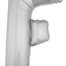 Grote folie ballon letter F Zilver