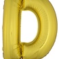 Grote folie ballon letter D Goud