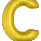 Grote folie ballon letter C Goud