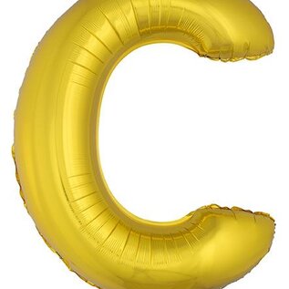 Grote folie ballon letter C Goud