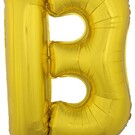 Grote folie ballon letter B Goud
