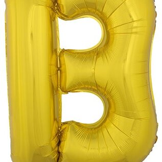 Grote folie ballon letter B Goud