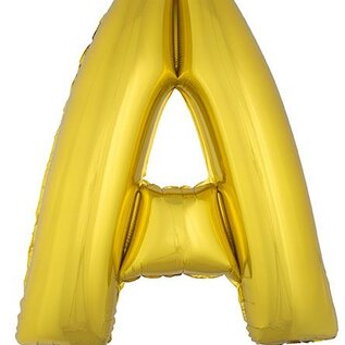 Grote folie ballon letter A Goud