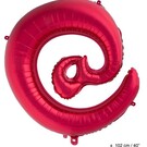 Grote folie ballon @-teken Rood