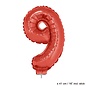 Folie cijferballon 9 Rood