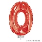 Folie cijferballon 0 Rood