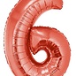 Grote folie cijferballon  6 Rood