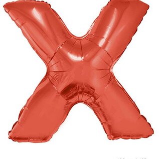 Grote folie ballon letter X Rood