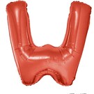 Grote folie ballon letter W Rood