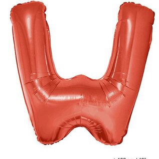Grote folie ballon letter W Rood
