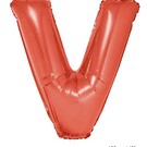 Grote folie ballon letter V Rood