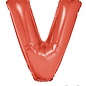 Grote folie ballon letter V Rood