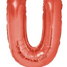 Grote folie ballon letter U Rood