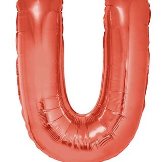 Grote folie ballon letter U Rood