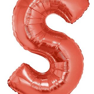 Grote folie ballon letter S Rood