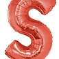 Grote folie ballon letter S Rood