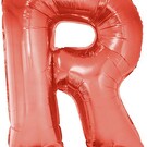 Grote folie ballon letter R Rood