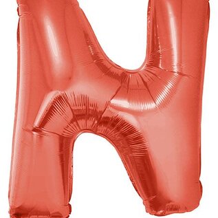 Grote folie ballon letter N Rood