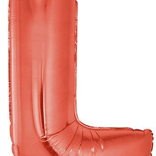 Grote folie ballon letter L Rood