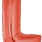 Grote folie ballon letter L Rood