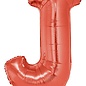 Grote folie ballon letter J Rood