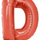Grote folie ballon letter D Rood