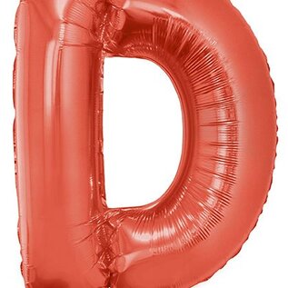 Grote folie ballon letter D Rood