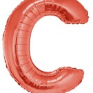 Grote folie ballon letter C Rood