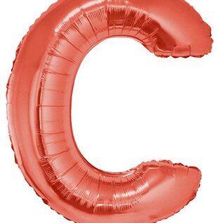 Grote folie ballon letter C Rood