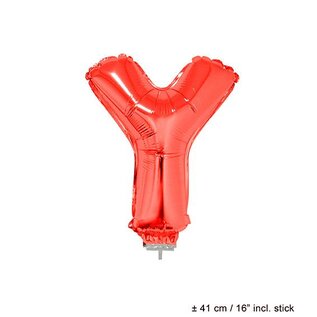 Folie ballon letter Y Rood