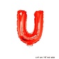 Folie ballon letter U Rood