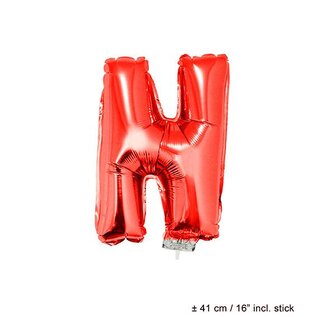 Folie ballon letter N Rood