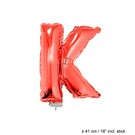 Folie ballon letter K Rood