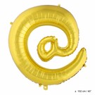 Grote folie ballon @-teken Goud