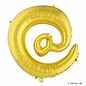 Grote folie ballon @-teken Goud