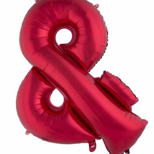 Grote folie ballon &-teken Rood