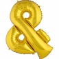 Grote folie ballon &-teken Goud