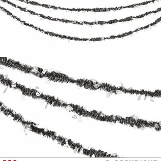 Halloween Halloween slingers met schedeltjes 4,27 mtr. lengte