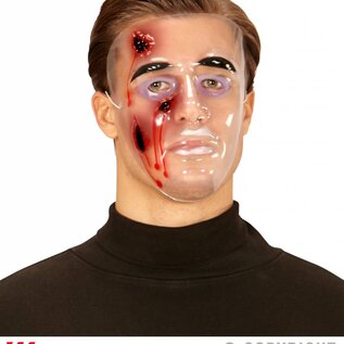 Halloween Transparante bloedende wond maskers voor Halloween zombies
