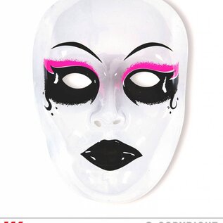 Halloween Transparante Vampier maskers voor carnaval. Je gezicht geschminkt zonder schmink. Dat is knap!