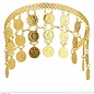 Nieuw2015-2016 Hoofdversiering met gouden muntjes voor carnaval