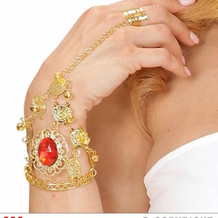 Nieuw2015-2016 Handsieraad met ring van nep goud met edelsteen voor carnaval