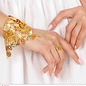 Nieuw2015-2016 Armband met ring van nep gouden muntjes met edelsteen voor carnaval